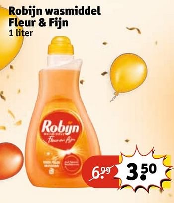 Aanbiedingen Robijn wasmiddel fleur + fijn - Robijn - Geldig van 25/04/2017 tot 07/05/2017 bij Kruidvat