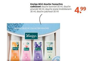 Aanbiedingen Kneipp mini douche favourites cadeauset - Kneipp - Geldig van 01/05/2017 tot 07/05/2017 bij Etos
