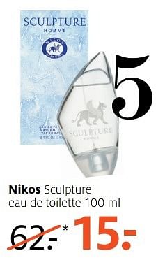 Aanbiedingen Nikos sculpture eau de toilette - Nikos - Geldig van 01/05/2017 tot 07/05/2017 bij Etos