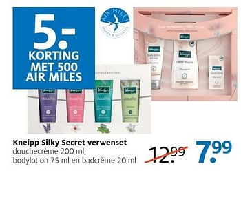 Aanbiedingen Kneipp silky secret verwenset - Kneipp - Geldig van 01/05/2017 tot 07/05/2017 bij Etos