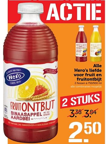 Aanbiedingen Alle hero`s liefde voor fruit en fruitontbijt - Hero - Geldig van 01/05/2017 tot 07/05/2017 bij Coop