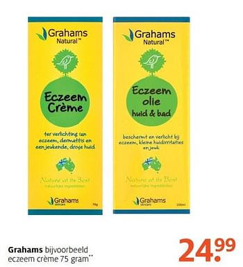 Aanbiedingen Grahams eczeem crème - Grahams - Geldig van 01/05/2017 tot 07/05/2017 bij Etos