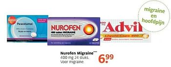Aanbiedingen Nurofen migraine - Nurofen - Geldig van 01/05/2017 tot 07/05/2017 bij Etos