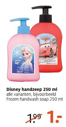 Aanbiedingen Frozen handwash soap - Disney - Geldig van 01/05/2017 tot 07/05/2017 bij Etos