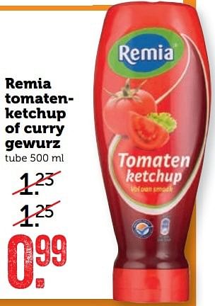 Aanbiedingen Remia tomatenketchup of curry gewurz - Remia - Geldig van 01/05/2017 tot 07/05/2017 bij Coop