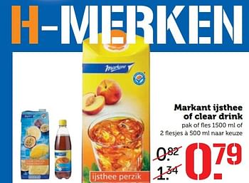 Aanbiedingen Markant ijsthee of clear drink - Markant - Geldig van 01/05/2017 tot 07/05/2017 bij Coop