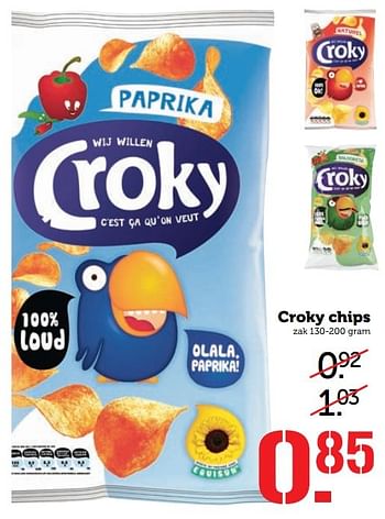 Aanbiedingen Croky chips - Croky - Geldig van 01/05/2017 tot 07/05/2017 bij Coop