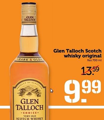 Aanbiedingen Glen talloch scotch whisky original - Glen Talloch - Geldig van 01/05/2017 tot 07/05/2017 bij Coop