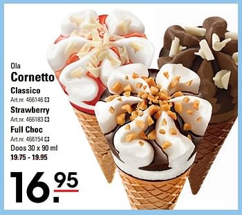 Aanbiedingen Ola cornetto classico - Ola - Geldig van 20/04/2017 tot 08/05/2017 bij Sligro