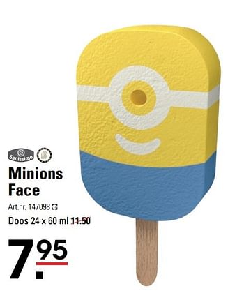 Aanbiedingen Minions face - sanissimo - Geldig van 20/04/2017 tot 08/05/2017 bij Sligro