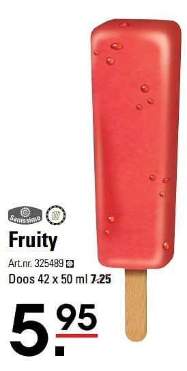 Aanbiedingen Fruity - sanissimo - Geldig van 20/04/2017 tot 08/05/2017 bij Sligro