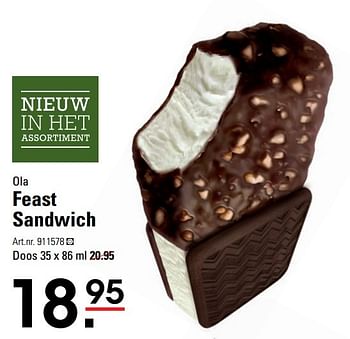 Aanbiedingen Ola feast sandwich - Ola - Geldig van 20/04/2017 tot 08/05/2017 bij Sligro