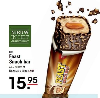 Aanbiedingen Ola feast snack bar - Ola - Geldig van 20/04/2017 tot 08/05/2017 bij Sligro