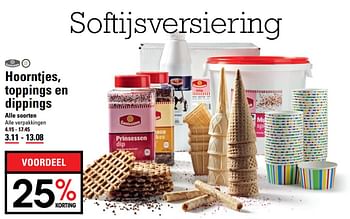 Aanbiedingen Hoorntjes, toppings en dippings - sanissimo - Geldig van 20/04/2017 tot 08/05/2017 bij Sligro