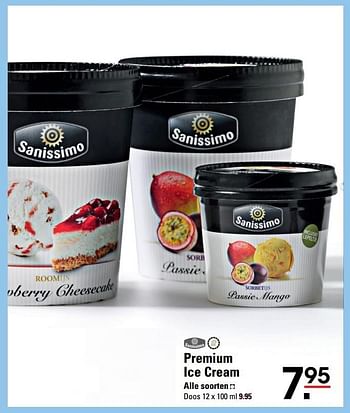 Aanbiedingen Premium ice cream - sanissimo - Geldig van 20/04/2017 tot 08/05/2017 bij Sligro