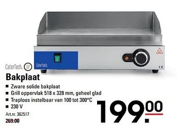 Aanbiedingen Bakplaat - Catertech - Geldig van 20/04/2017 tot 08/05/2017 bij Sligro