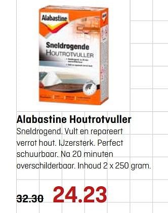 Aanbiedingen Alabastine houtrotvuller - Alabastine - Geldig van 01/05/2017 tot 14/05/2017 bij Hubo