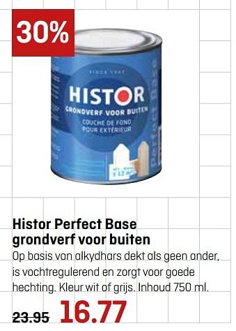 Aanbiedingen Histor perfect base grondverf voor buiten - Histor - Geldig van 01/05/2017 tot 14/05/2017 bij Hubo