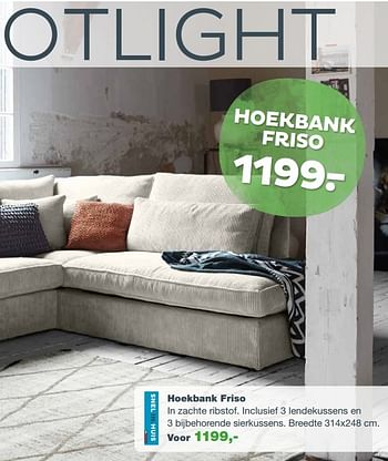 Aanbiedingen Hoekbank friso - Huismerk - INhouse - Geldig van 02/04/2017 tot 14/05/2017 bij INhouse