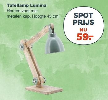 Aanbiedingen Tafellamp lumina - Huismerk - INhouse - Geldig van 02/04/2017 tot 14/05/2017 bij INhouse