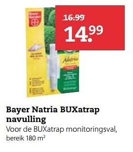 Aanbiedingen Bayer natria buxatrap navulling - Bayer - Geldig van 01/05/2017 tot 14/05/2017 bij Boerenbond