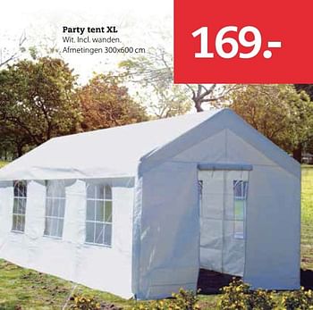 Aanbiedingen Party tent xl wit. incl. wanden. - Huismerk- Boerenbond - Geldig van 01/05/2017 tot 14/05/2017 bij Boerenbond