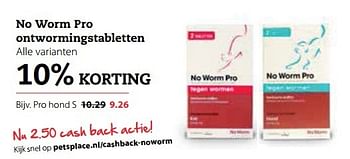 Aanbiedingen No worm pro ontwormingstabletten alle varianten - Huismerk- Boerenbond - Geldig van 01/05/2017 tot 14/05/2017 bij Boerenbond