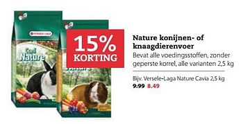 Aanbiedingen Nature konijnen- of knaagdierenvoer - Nature - Geldig van 01/05/2017 tot 14/05/2017 bij Boerenbond