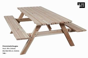 Aanbiedingen Picknicktafel douglas - Huismerk Karwei - Geldig van 03/04/2017 tot 20/05/2017 bij Karwei