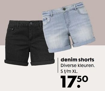 Aanbiedingen Denim shorts - Huismerk - Hema - Geldig van 01/05/2017 tot 21/05/2017 bij Hema