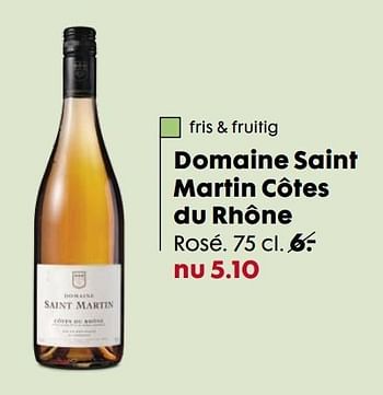 Aanbiedingen Domaine saint martin côtes du rhône - Rode wijnen - Geldig van 01/05/2017 tot 21/05/2017 bij Hema