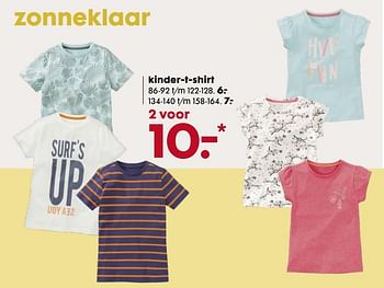 Aanbiedingen Kinder-t-shirt - Huismerk - Hema - Geldig van 01/05/2017 tot 21/05/2017 bij Hema