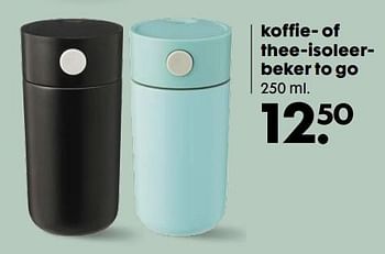 Aanbiedingen Koffie- of thee-isoleerbeker to go - Huismerk - Hema - Geldig van 01/05/2017 tot 21/05/2017 bij Hema