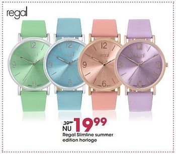 Aanbiedingen Regal slimline summer edition horloge - Regal - Geldig van 01/05/2017 tot 14/05/2017 bij Lucardi
