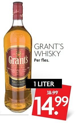 Aanbiedingen Grant`s whisky - Grant's - Geldig van 30/04/2017 tot 06/05/2017 bij Deka Markt