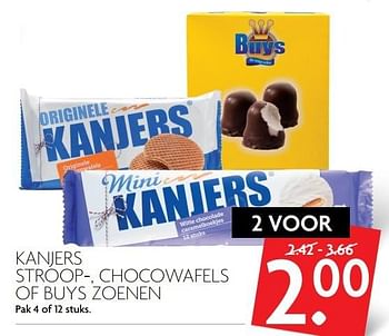 Aanbiedingen Kanjers stroop-, chocowafels of buys zoenen - Buys - Geldig van 30/04/2017 tot 06/05/2017 bij Deka Markt