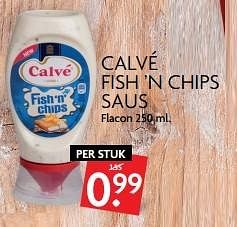 Aanbiedingen Calvé fish `n chips saus - Calve - Geldig van 30/04/2017 tot 06/05/2017 bij Deka Markt
