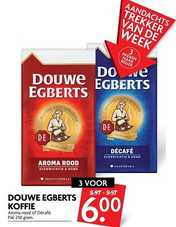 Aanbiedingen Douwe egberts koffie - Douwe Egberts - Geldig van 30/04/2017 tot 06/05/2017 bij Deka Markt