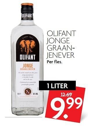Aanbiedingen Olifant jonge graanjenever - Olifant - Geldig van 30/04/2017 tot 06/05/2017 bij Deka Markt