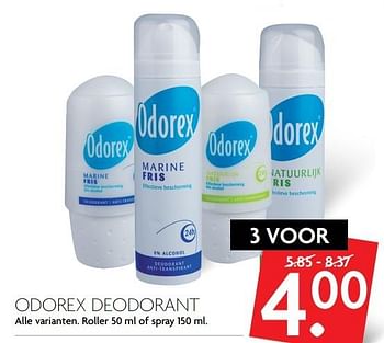 Aanbiedingen Odorex deodorant - Odorex - Geldig van 30/04/2017 tot 06/05/2017 bij Deka Markt