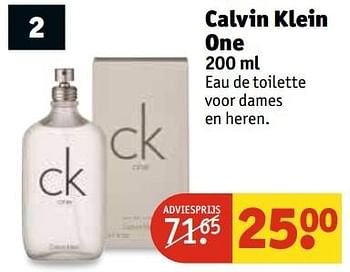 Aanbiedingen Calvin klein one - Calvin Klein - Geldig van 02/05/2017 tot 07/05/2017 bij Kruidvat