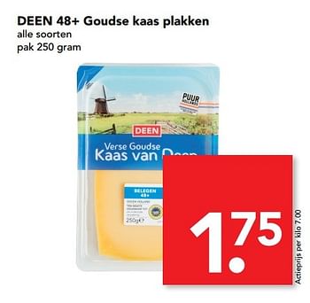 Aanbiedingen Deen 48+ goudse kaas plakken - Huismerk deen supermarkt - Geldig van 01/05/2017 tot 07/05/2017 bij Deen Supermarkten