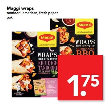 Aanbiedingen Maggi wraps - MAGGI - Geldig van 01/05/2017 tot 07/05/2017 bij Deen Supermarkten