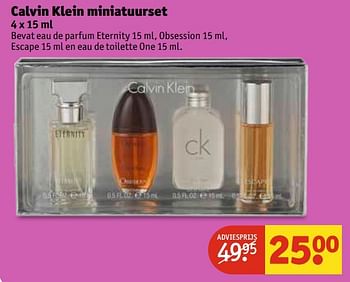 Aanbiedingen Calvin klein miniatuurset - Calvin Klein - Geldig van 02/05/2017 tot 07/05/2017 bij Kruidvat