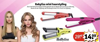 Aanbiedingen Babyliss mini haarstyling - Babyliss - Geldig van 02/05/2017 tot 07/05/2017 bij Kruidvat