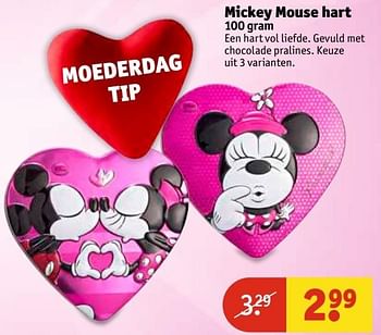 Aanbiedingen Mickey mouse hart - Watshome - Geldig van 02/05/2017 tot 07/05/2017 bij Kruidvat
