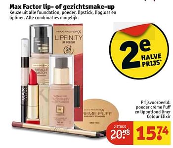 Aanbiedingen Max factor lip- of gezichtsmake-up - Max Factor - Geldig van 02/05/2017 tot 07/05/2017 bij Kruidvat