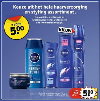 Aanbiedingen Hairmilk verzorgende shampoo en hairmilk verzorgende conditioner - Nivea - Geldig van 02/05/2017 tot 07/05/2017 bij Kruidvat