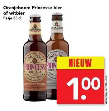 Aanbiedingen Oranjeboom princesse bier of witbier - Princesse - Geldig van 01/05/2017 tot 07/05/2017 bij Deen Supermarkten