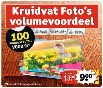 Aanbiedingen Kruidvat foto`s volumevoordeel - Huismerk - Kruidvat - Geldig van 02/05/2017 tot 07/05/2017 bij Kruidvat